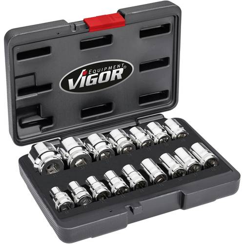 Vigor Steckschlüsseleinsatz-Set 1/2 (12.5 mm) 17teilig V7512/17