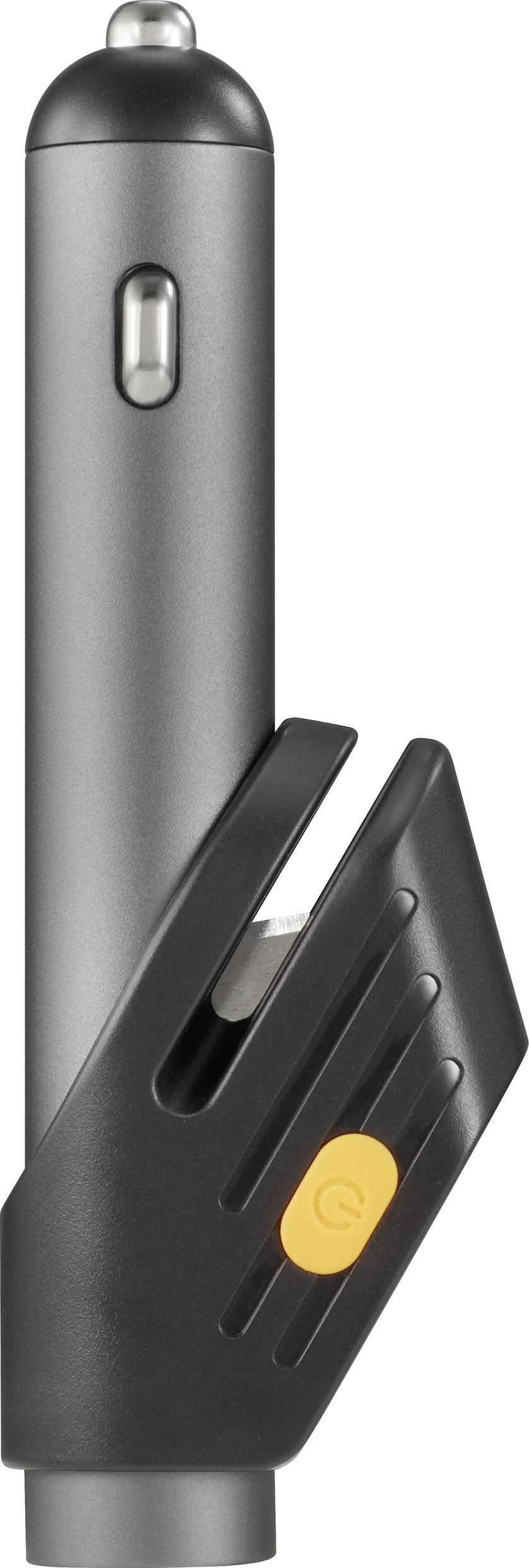 Elektronischer Stift mit schwarzem Griff und orangem Knopf; geeignet für digitale Anwendungen.