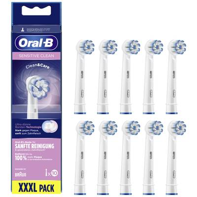 Oral-B Sensitive Clean Aufsteckbürsten für elektrische Zahnbürste 10 St. Weiß