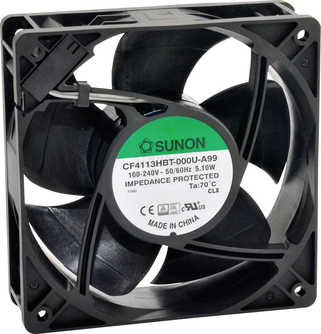 Axiální ventilátor Sunon CF4113HBT-000U-A99 CF4113HBT-000U-A99, 230 V/AC, 44.9 dB, (d x š x v) 120 x 120 x 38 mm