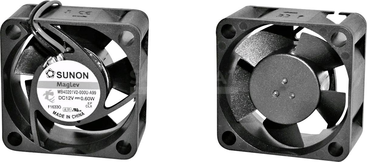 Axiální ventilátor Sunon MF40201VX1000UA99 MF40201VX-1000-UA99, 12 V/DC, 27.5 dB, (d x š x v) 40 x 40 x 20 mm