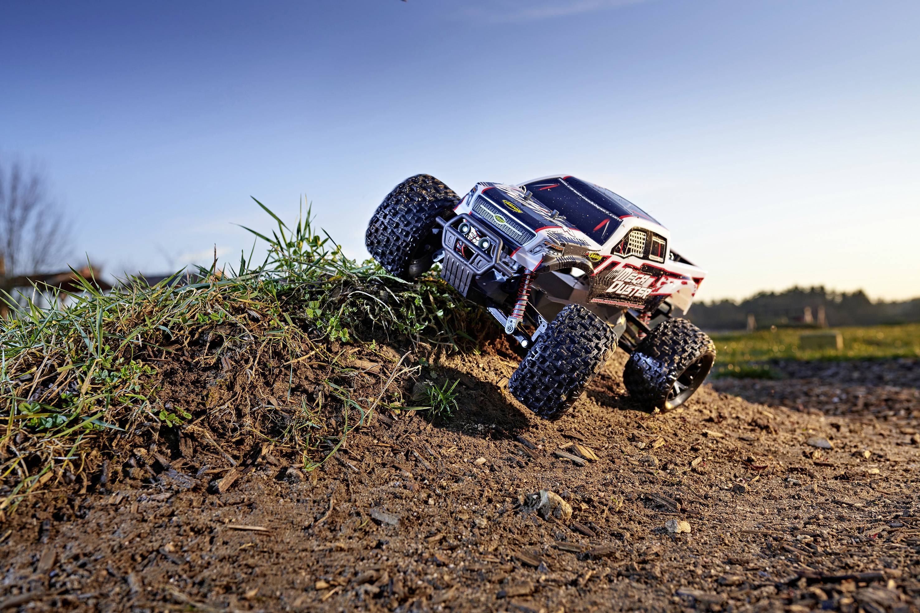 Carson Modellsport Mega Duster FE 1:10 RC Modellauto Elektro Monstertruck 100% RtR 2,4 GHz inkl. Akku, Ladegerät und Sen-2