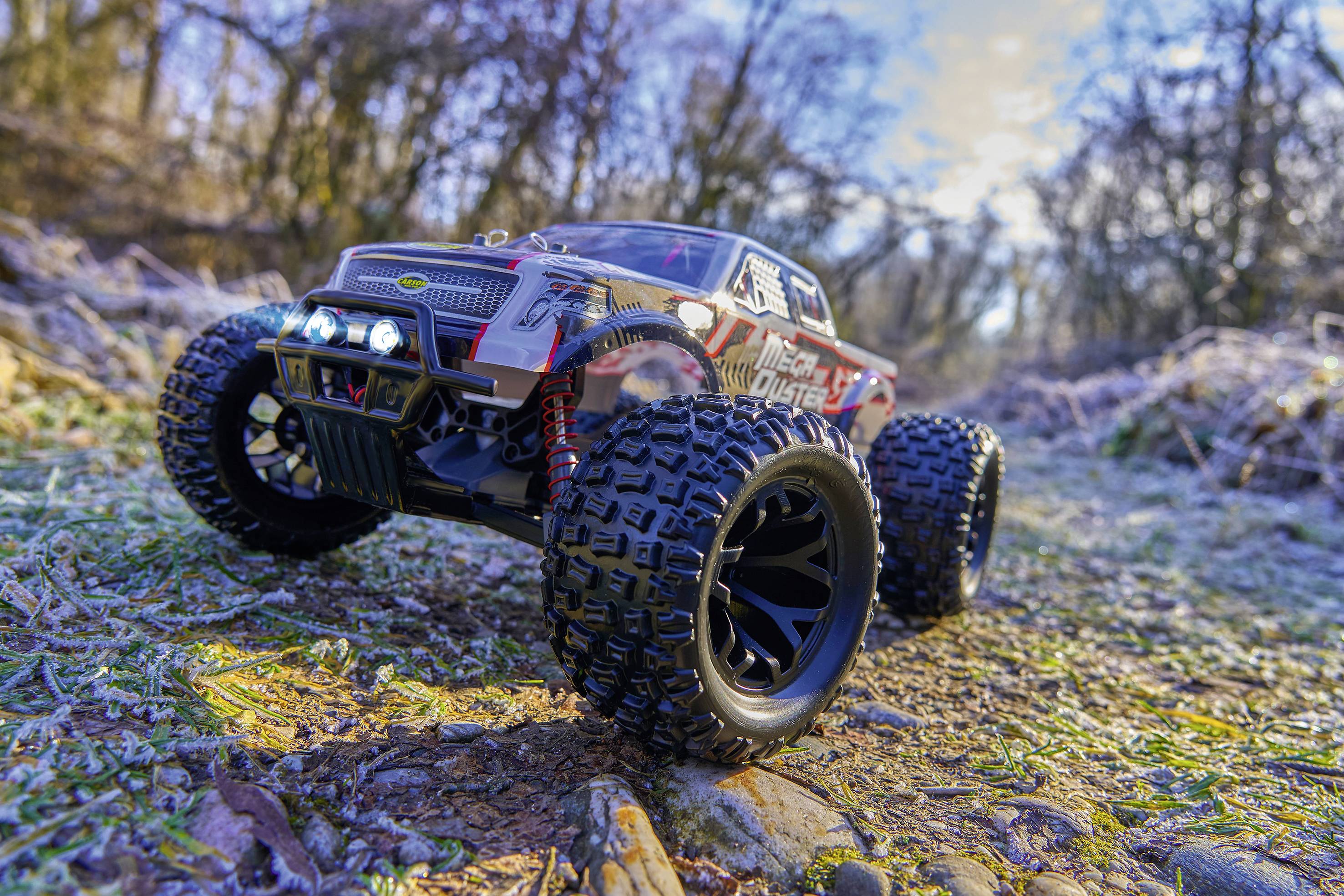 Carson Modellsport Mega Duster FE 1:10 RC Modellauto Elektro Monstertruck 100% RtR 2,4 GHz inkl. Akku, Ladegerät und Sen-3