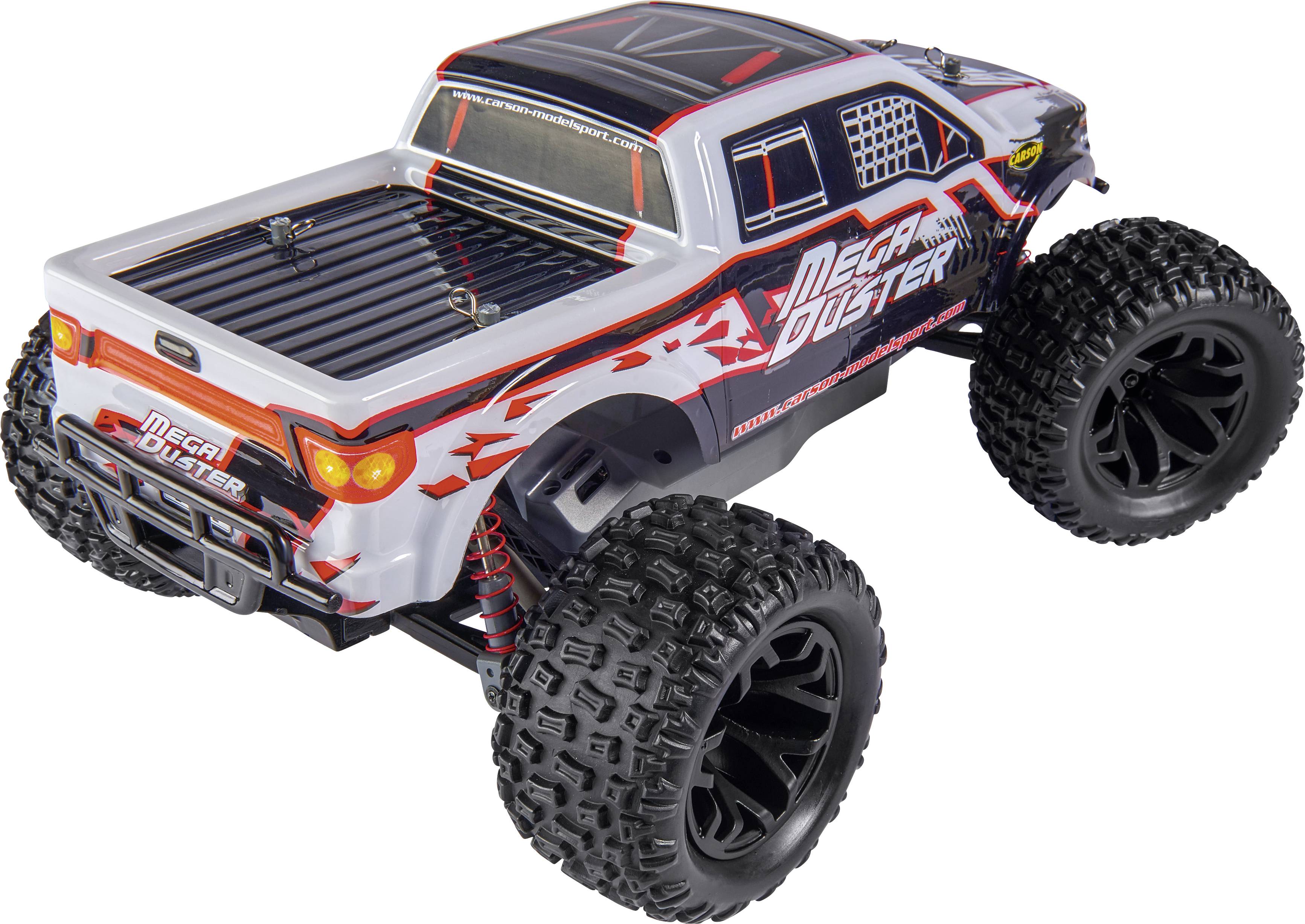 Carson Modellsport Mega Duster FE 1:10 RC Modellauto Elektro Monstertruck 100% RtR 2,4 GHz inkl. Akku, Ladegerät und Sen-4
