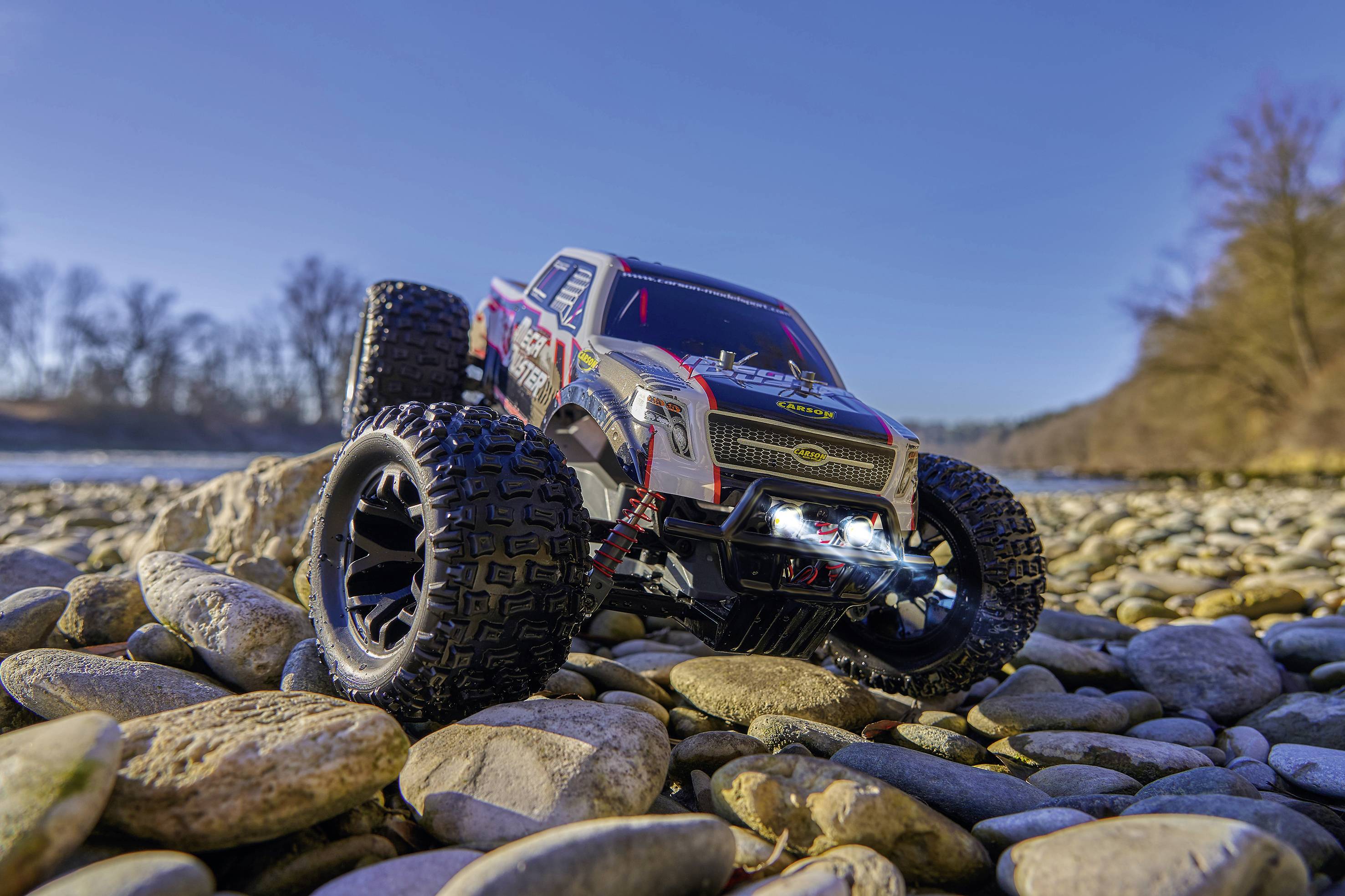 Carson Modellsport Mega Duster FE 1:10 RC Modellauto Elektro Monstertruck 100% RtR 2,4 GHz inkl. Akku, Ladegerät und Sen-5