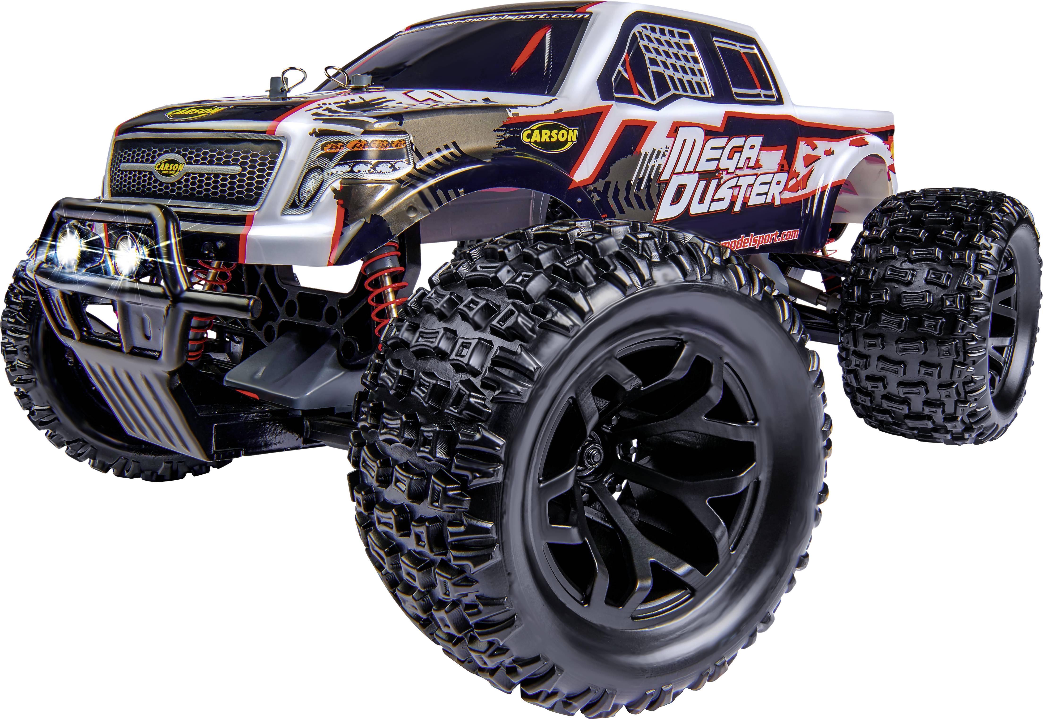 Carson Modellsport Mega Duster FE 1:10 RC Modellauto Elektro Monstertruck 100% RtR 2,4 GHz inkl. Akku, Ladegerät und Sen-6