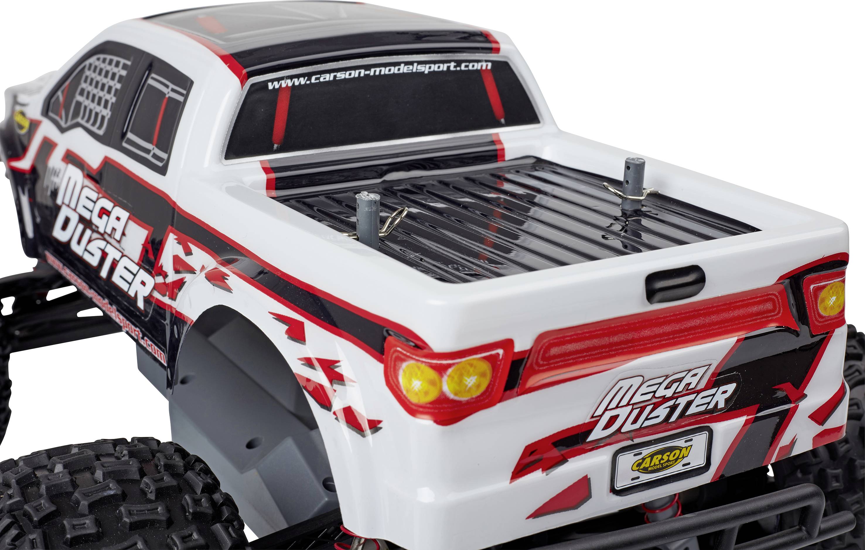 Carson Modellsport Mega Duster FE 1:10 RC Modellauto Elektro Monstertruck 100% RtR 2,4 GHz inkl. Akku, Ladegerät und Sen-14
