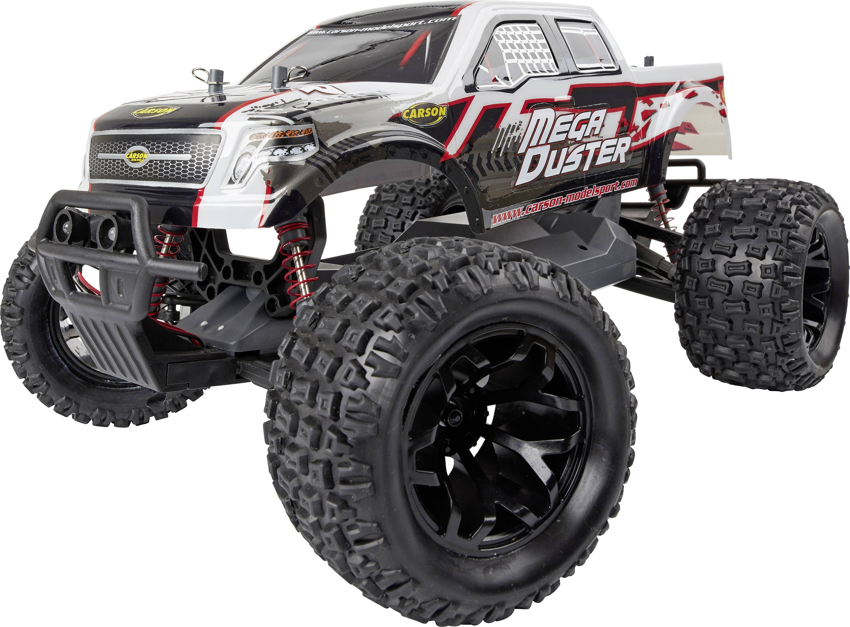 Carson Modellsport Mega Duster FE 1:10 RC Modellauto Elektro Monstertruck 100% RtR 2,4 GHz inkl. Akku, Ladegerät und Sen-16