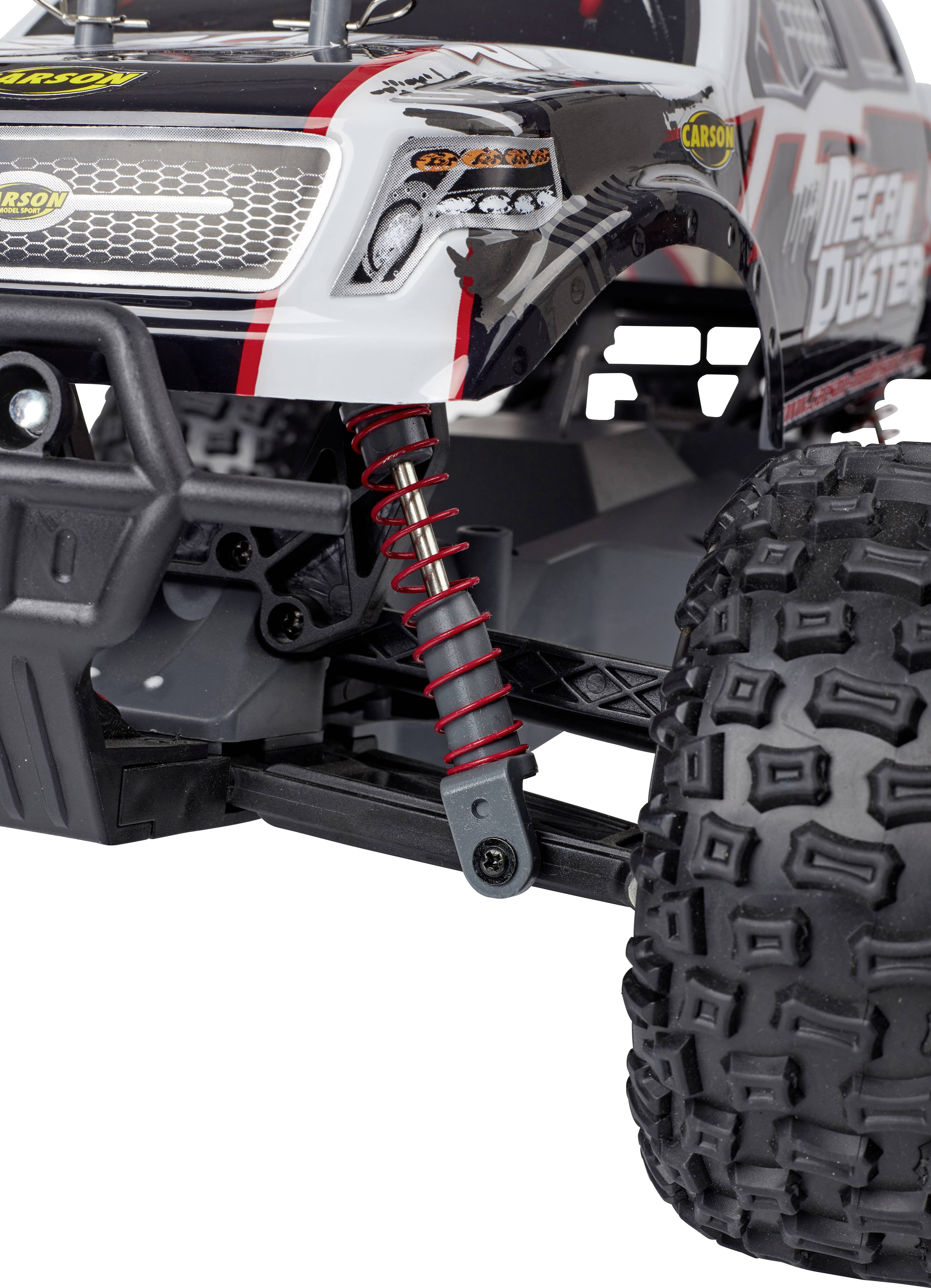Carson Modellsport Mega Duster FE 1:10 RC Modellauto Elektro Monstertruck 100% RtR 2,4 GHz inkl. Akku, Ladegerät und Sen-18