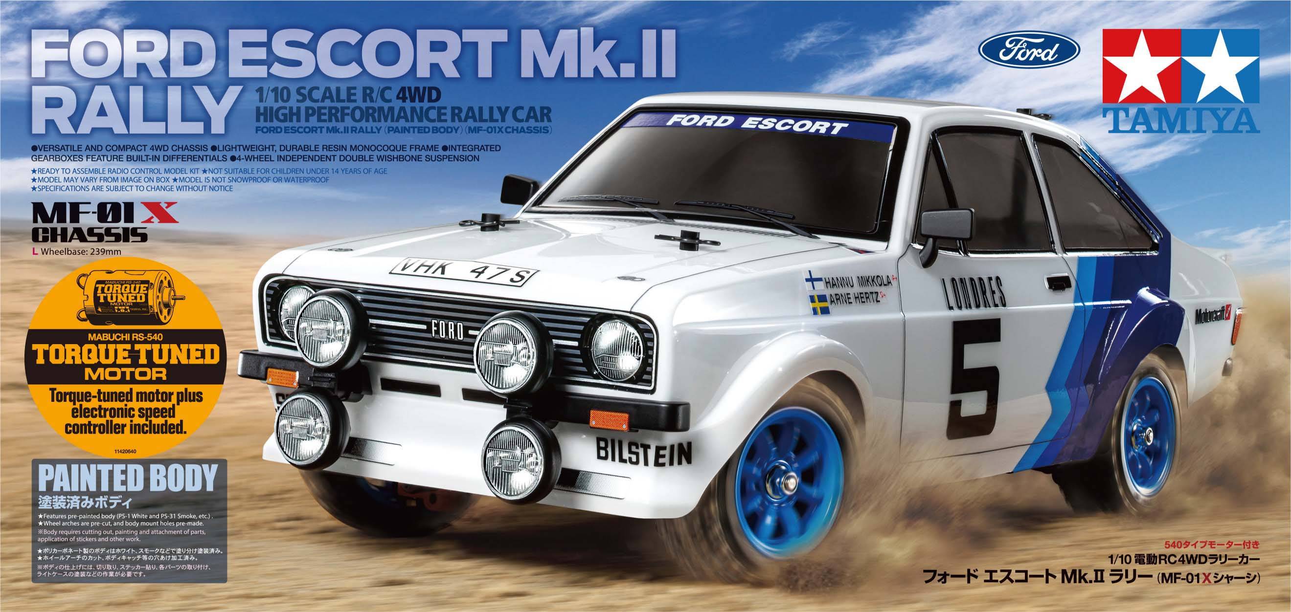 Tamiya RC Ford Escort MkII Ral.Lac. MF-01X Brushed 1:10 RC Modellauto Elektro Tourenwagen Bausatz-1
