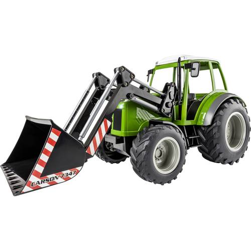Carson Modellsport 907347 RC Traktor mit Frontlader 1:16 RC Funktionsmodell Elektro Landwirtschaftsfahrzeug inkl. Akku, ...
