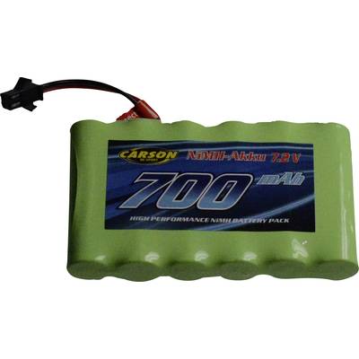 Akku-Paket mit der Aufschrift 'NiMH-Akku 7,2 V, 700 mAh', grün, geeignet für Hochleistungsanwendungen, mit Anschlusskabel.