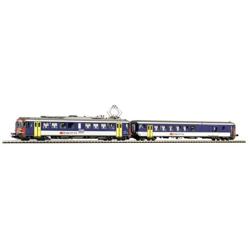 PIKO 96855 H0 2er-Set Rbe 4/4 NPZ Triebwagen + Steuerwagen der SBB