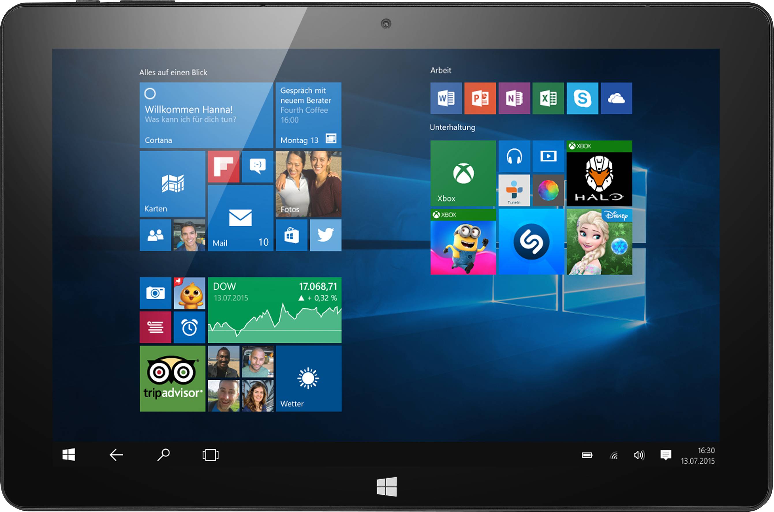 2-in-1-Tablet ohne Tastatur