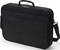 Eine schwarze Laptop-Tasche mit Schultergurt und Tragegriff, geeignet für den Transport und Schutz von Laptops und Zubehör.