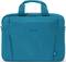 Eine blaue Laptop-Tasche mit Tragegriff und Reißverschluss, vorne mit dem Markenschriftzug 'Dicota'.
