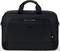 Schwarze Laptoptasche mit Reißverschluss vorne und Tragegriff oben, geeignet für geschäftliche oder private Nutzung.