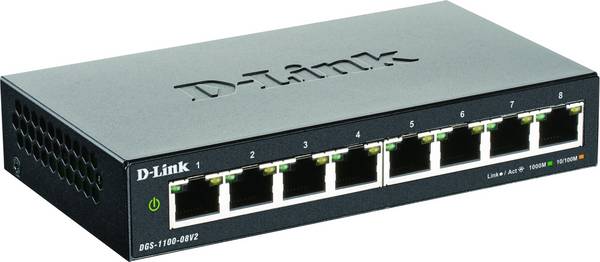 D-Link DGS 1100-08V2 - Switch - Smart - 8 x 10/100/1000