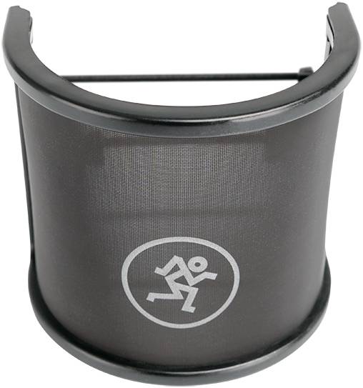 Schwarzer Metallgegenstand mit rundem Logo einer laufenden Person, abgebildet auf der Vorderseite.