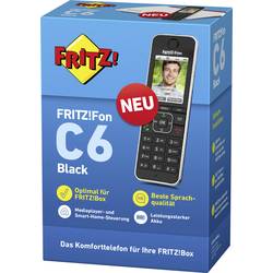 Image of AVM FRITZ!FON C6 Black Edition Schnurloses Telefon VoIP Anrufbeantworter, Babyphone, Freisprechen, PIN Code LC-Display