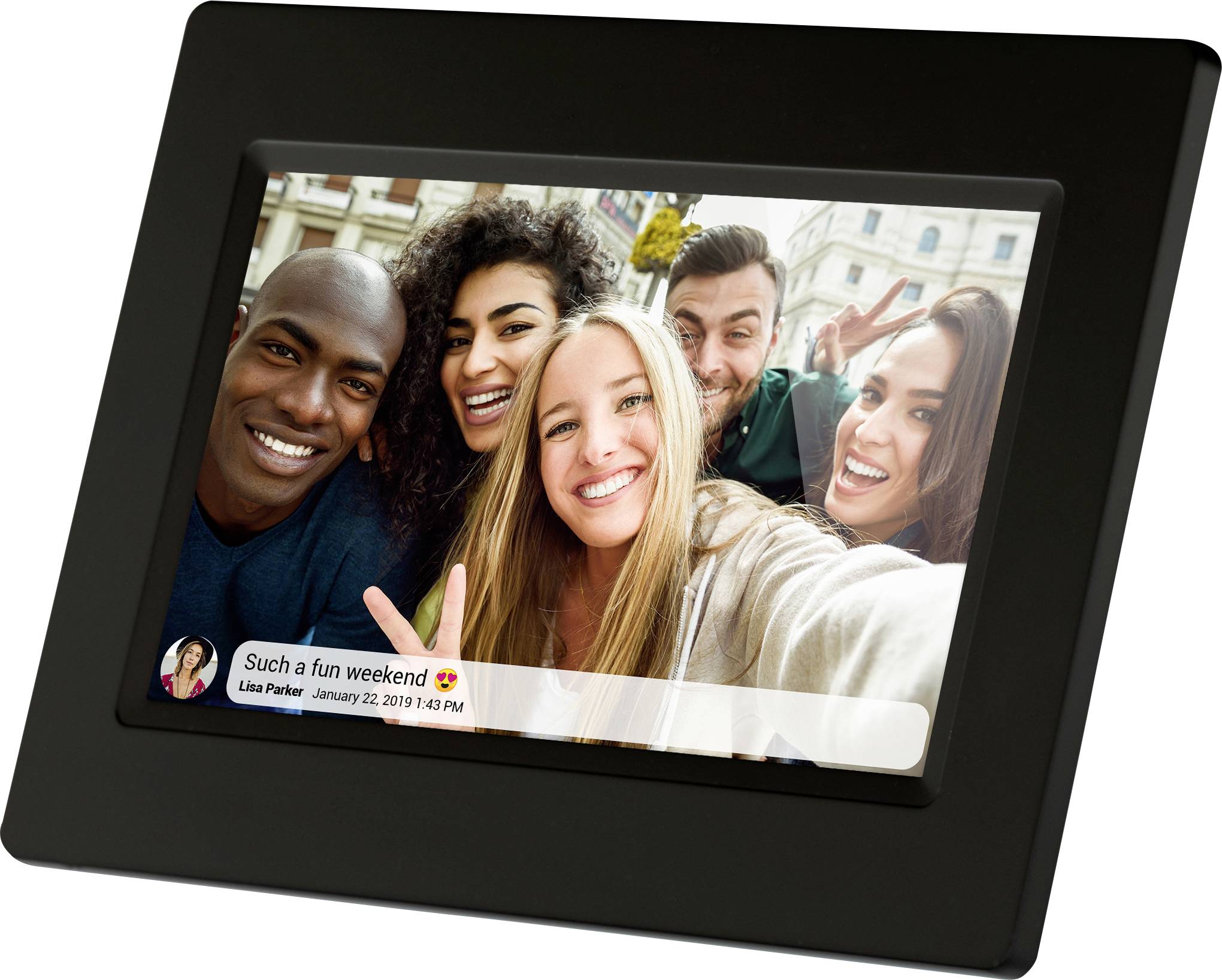 Braun Phototechnik DigiFrame 718 WiFi Digitaler Bilderrahmen 17.8 cm 7 Zoll EEK: C (A - G) 1024 x 600 Pixel 8 GB Schwarz