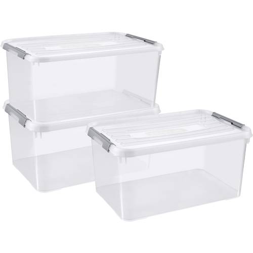 Curver 240679 Kunststoffbox HANDY geschlossen, stapelbar (B x H x T) 400 x 290 x 600 mm Transparent 3 St.