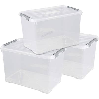 Transparente Kunststoff-Box stapelbar