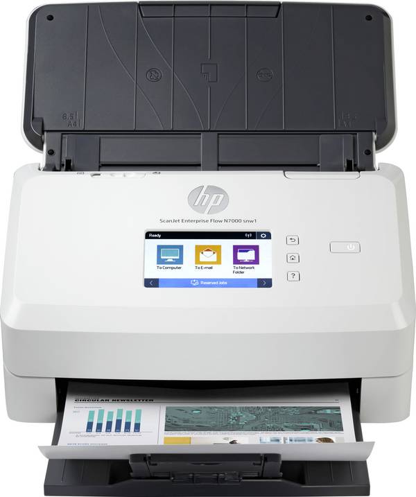 HP ScanJet Ent Flow N7000 snw1 Dokumentenscanner  216 x 3100 mm 600 x 600 dpi  USB-A (USB 3.0), LAN (10/100 MBit/s)