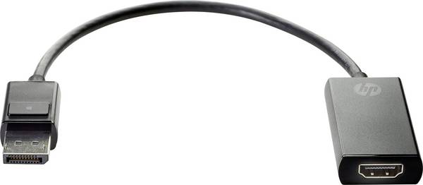 HP 2JA63AA  Adapter [1x DisplayPort Stecker - 1x HDMI-Buchse] Schwarz 4K UHD