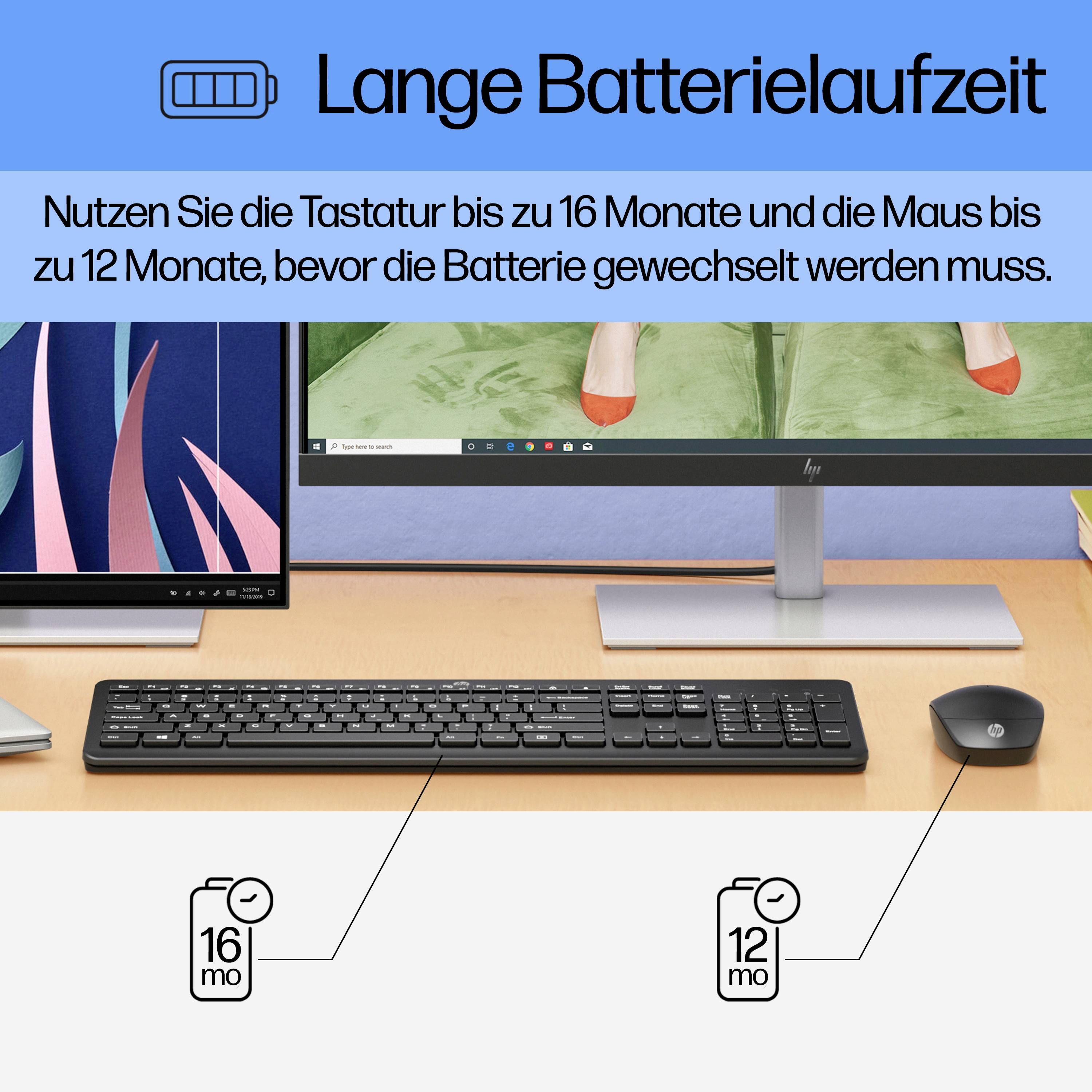 HP 230 WL Kabellos Tastatur, Maus-Set Deutsch, QWERTZ-6