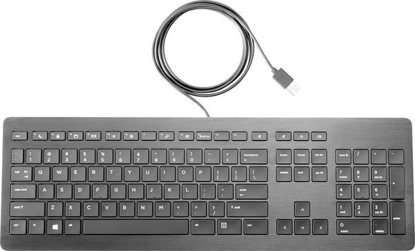 HP Premium USB Keyboard Kabelgebunden Tastatur Deutsch, QWERTZ Schwarz
