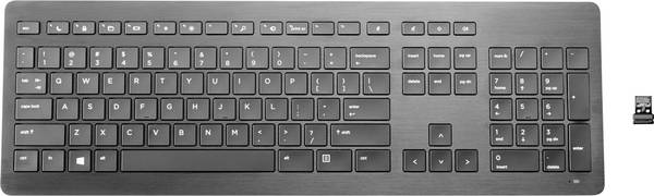 HP Wireless Premium Keyboard Kabellos, USB Tastatur Deutsch, QWERTZ Schwarz