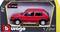 Spielzeugmodell eines roten Volkswagen Golf Mk1 GTI (1979) im Maßstab 1:24 in einer Burago-Verpackung, empfohlen für Kinder ab 3 Jahren.