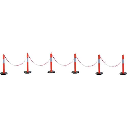 VISO 2109765 6 Kettenabsperrsystem Steht selbstständig am Boden (Ø x H) 100 mm x 110 cm