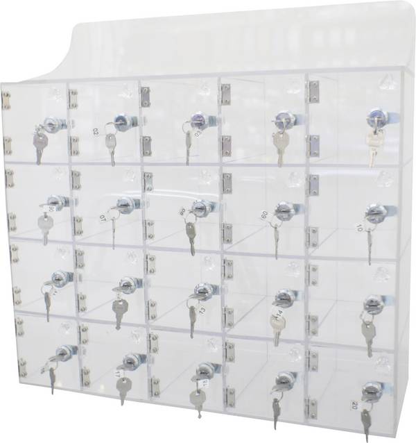 VISO CAS20TEL  Schließfachschrank Acryl mit Schlüsselschloss