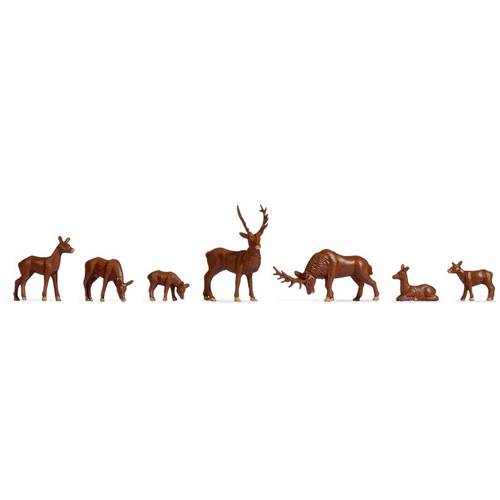 NOCH TT Hirsche Bemalt, Stehend, Liegend
