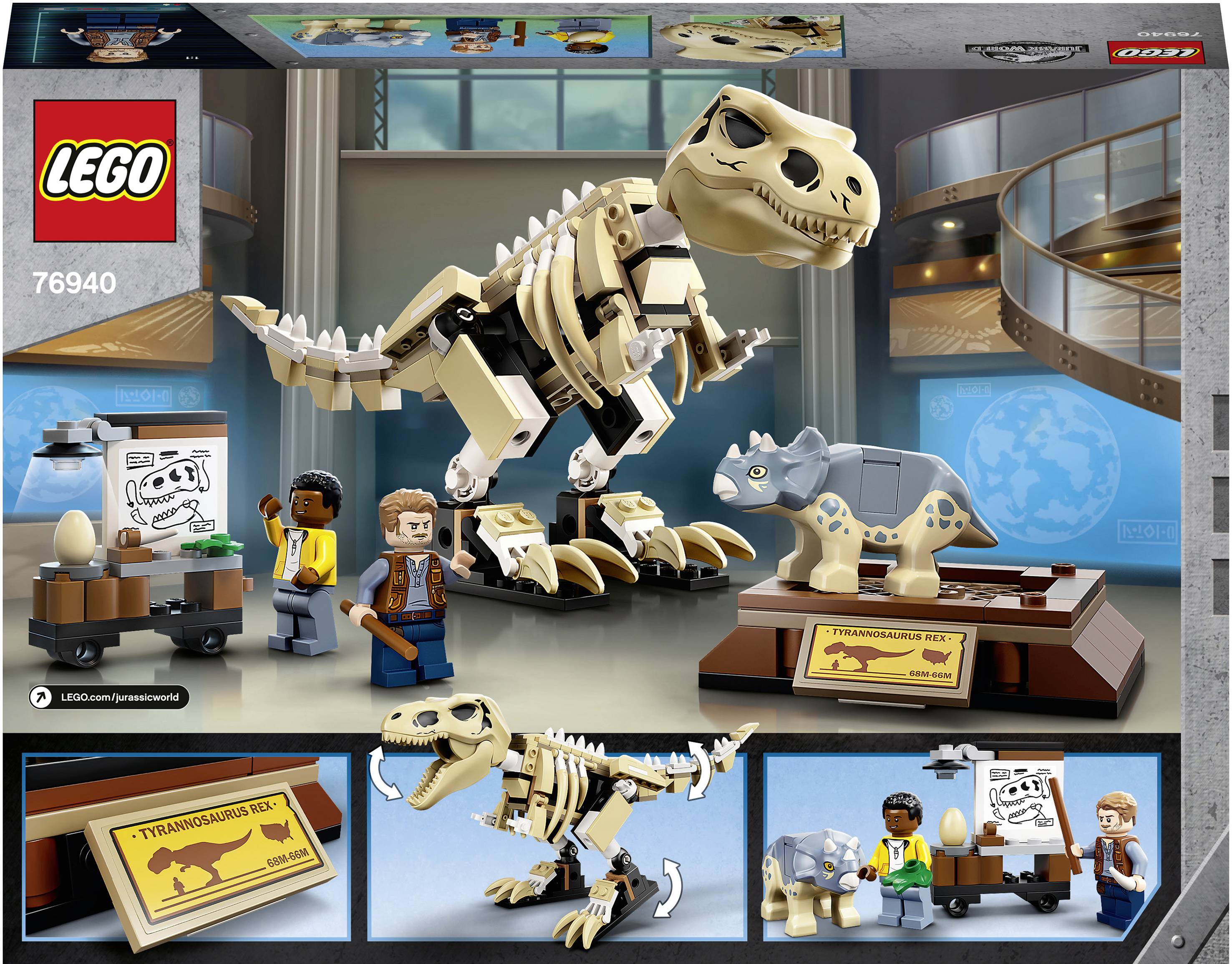 LEGO® Jurassic World™ T. Rex-Skelett in der Fossilienausstellung 76940-2