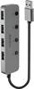 LINDY 43309 USB-Hub 4 Port USB-A USB 3.0 5 GBit/s einzeln schaltbar Grau 4 Port USB 3.0 Hub mit Ein-/Ausschaltern