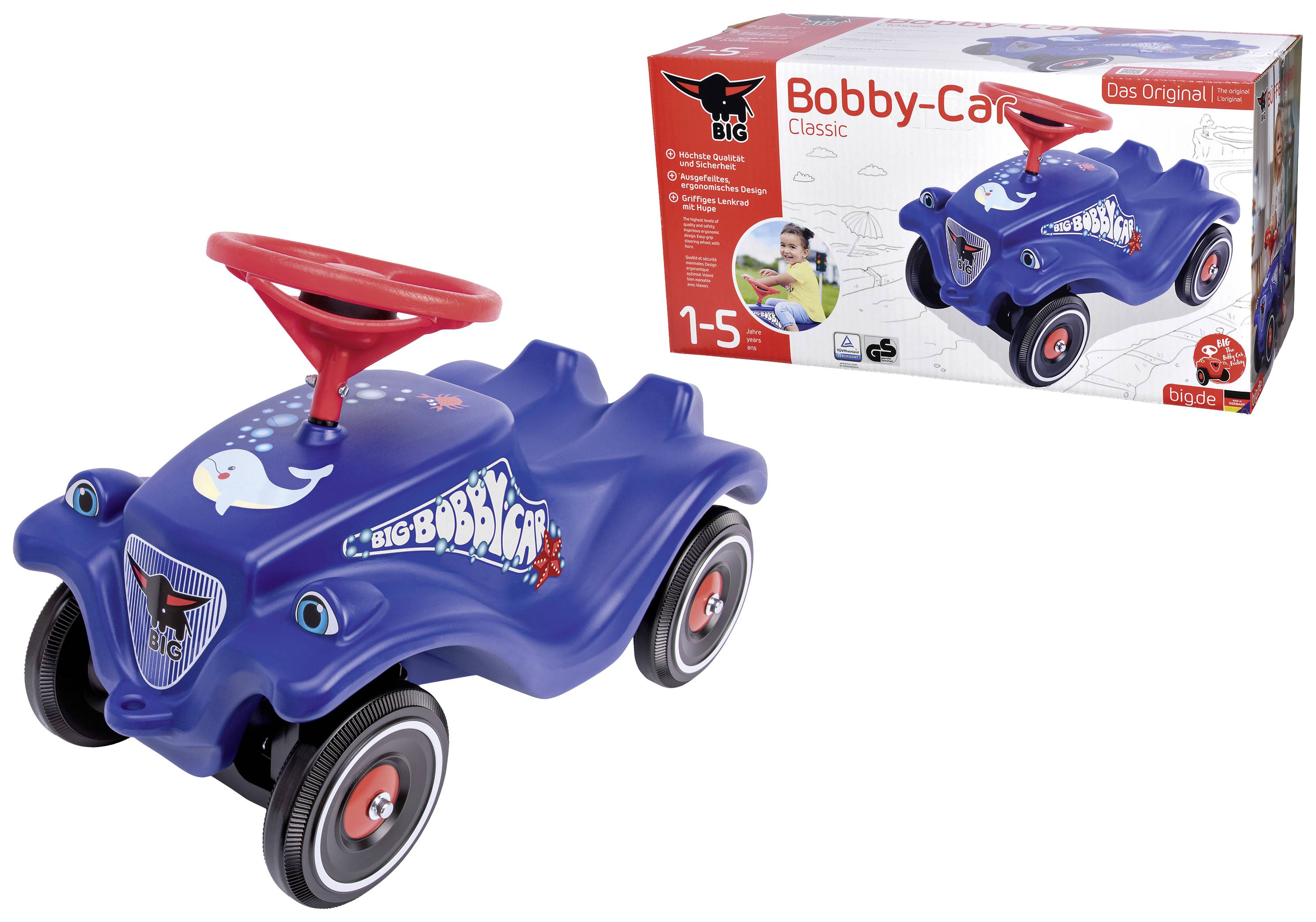 BIG Bobby-Car, 1 Jahr(e), 4 Rad/Räder, Blau, Rot-1