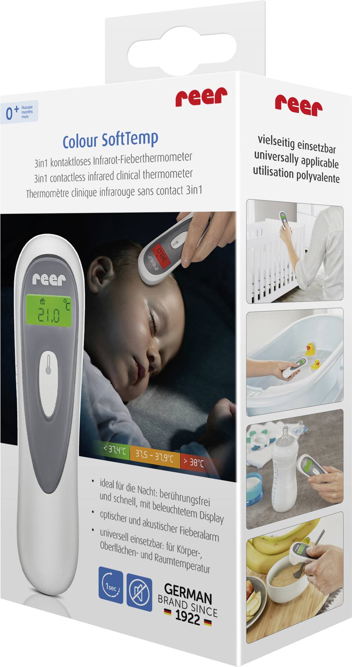 REER Colour SoftTemp Infrarot Fieberthermometer Berührungsloses messen-12