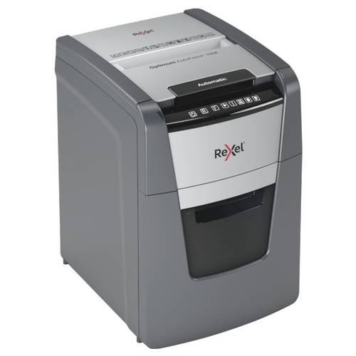 Thumbnail - Rexel Optimum AutoFeed+ 100X Aktenvernichter 100 Blatt Mikroschnitt 4 x 28 mm P-4 34 l Vernichtet auch Büroklammern, Hef...
