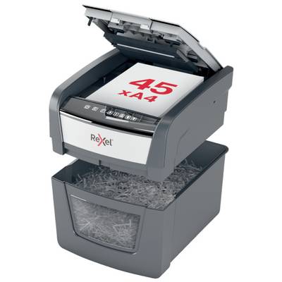 Rexel Optimum AutoFeed 45X Aktenvernichter 45 Blatt Mikroschnitt 4 x 28 mm P-4 20 l Vernichtet auch Büroklammern, Heftkl-6
