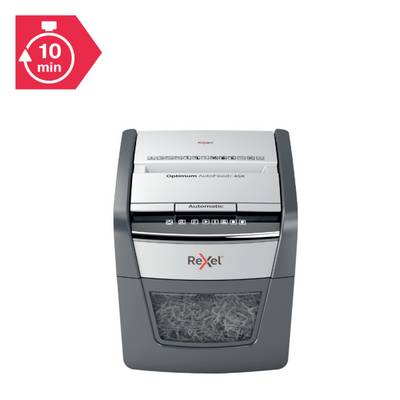 Rexel Optimum AutoFeed 45X Aktenvernichter 45 Blatt Mikroschnitt 4 x 28 mm P-4 20 l Vernichtet auch Büroklammern, Heftkl-8