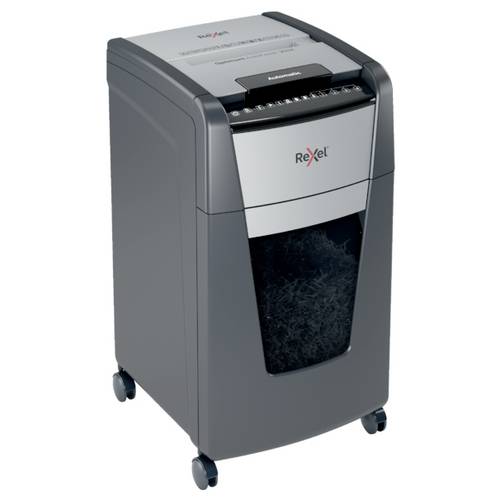 Rexel Optimum AutoFeed+ 300X Aktenvernichter 300 Blatt Mikroschnitt 4 x 25 mm P-4 60 l Vernichtet auch Büroklammern, Hef...