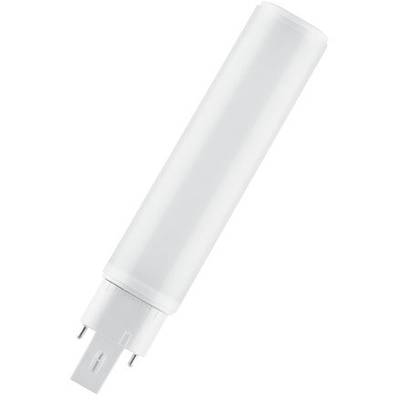 Weiße LED-Röhre mit zwei Metallkontakten am Ende.