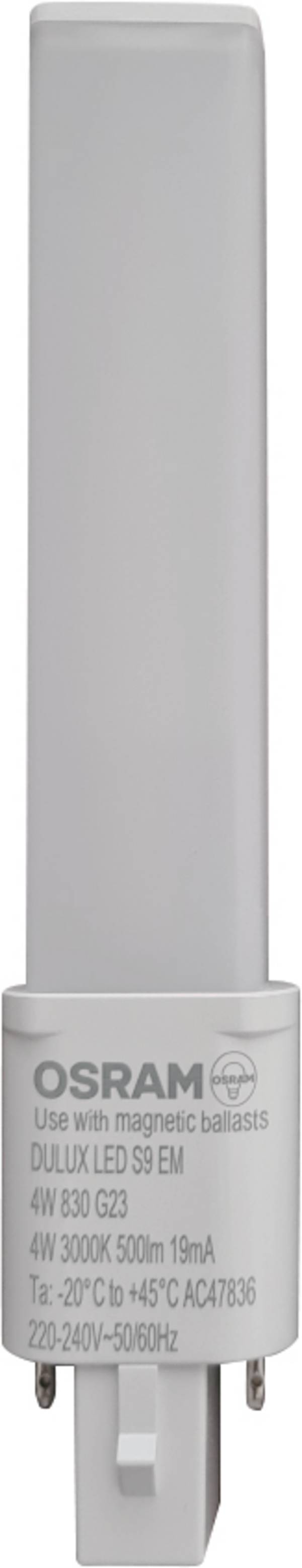 OSRAM HOMELIGHTING 4058075557994 LED EEK E (A - G) G23 Röhrenform 4 W = 9 W Warmweiß (Ø x H) 32.3 mm x 165 mm 1 St.
