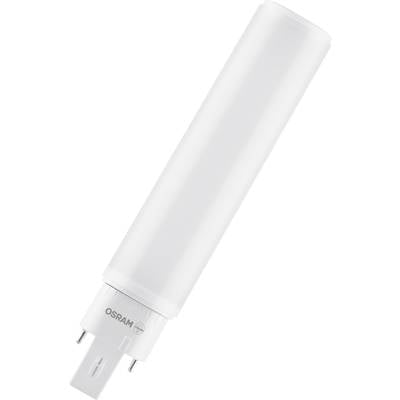 Elektronische LED-Lampe von OSRAM mit rechteckigem, weißem Gehäuse und Stiftfassung, geeignet für energieeffizientes Beleuchten.
