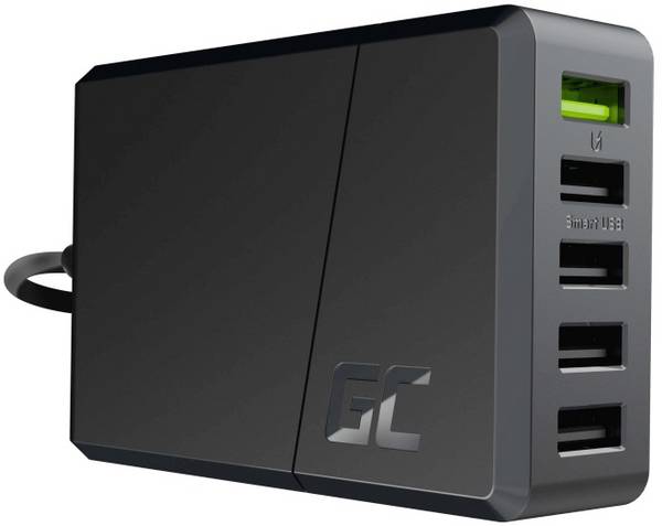 Green Cell ChargeSource 5 - Netzteil - 52 Watt - 2.4 A - Apple Fast Charge, GC Ultra Charge, Huawei Fast Charge, QC 3.0,