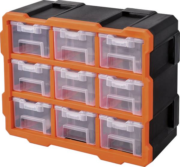 Alutec  Sortimentskoffer-Set (L x B x H) 38 x 17 x 32 mm  variable Unterteilung  Inhalt 9 Teile