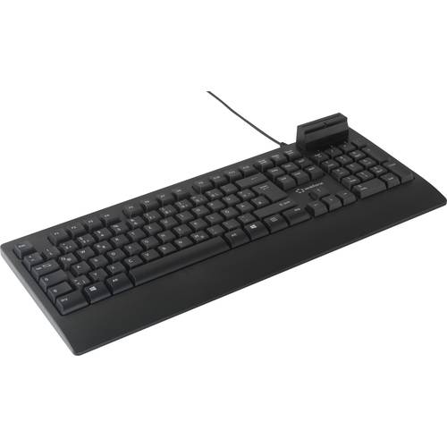 Renkforce RF-CKB-200 USB Tastatur Deutsch, QWERTZ Schwarz Chipkarten-Leser